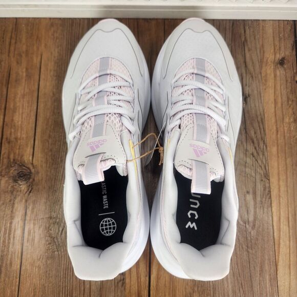 Adidas Bounce Alphaedge+ IF7286 Womens Size 9.5 Gray Pink Running Sneakers Shoes - Picture 7 of 11